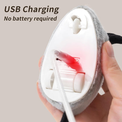 Interactive Cat Toys Mouse for Indoor Cats Rechargeable LED Cat Mouse Toy Feather Bell Tail Lifelike Electric Automatic Moving Mouse Cat Toy for All Breeds Cat Boredom Exercise